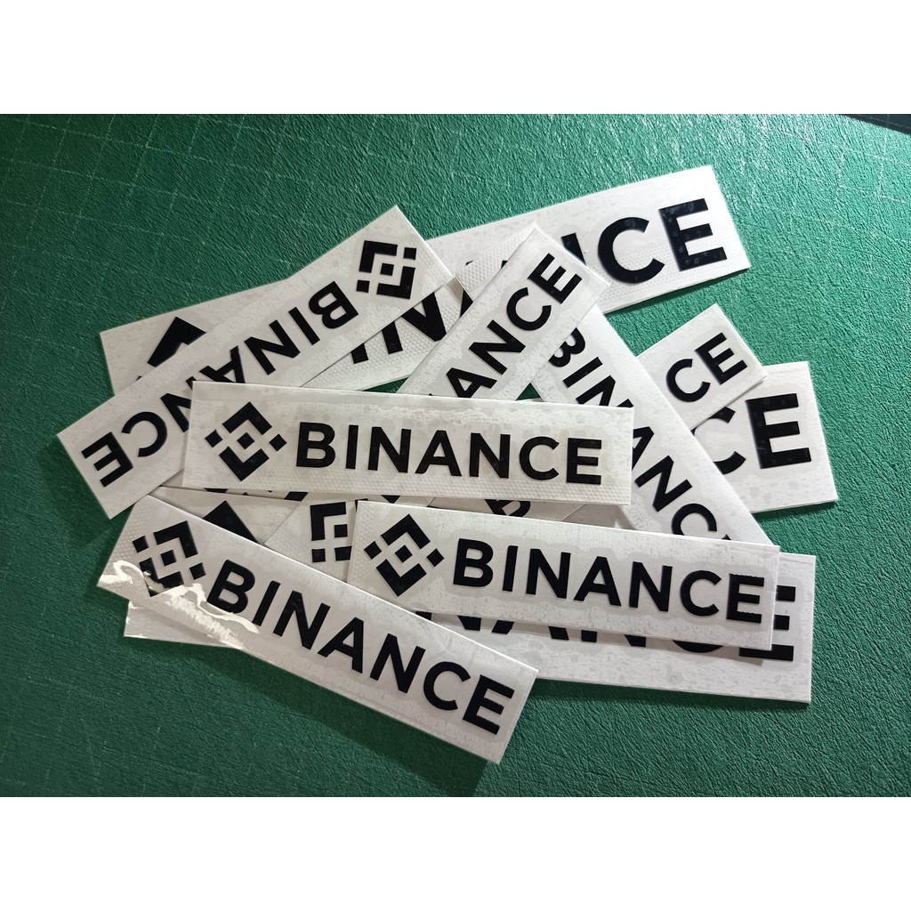 Stiker Cutting Logo Coin Binance Bitcoin Crypto