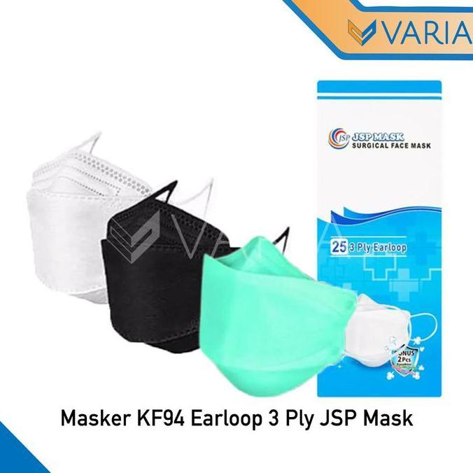 Masker Kf94 3 Ply Surgical Earloop 25 Pcs Per Box Jsp Mask Sm05 Convex