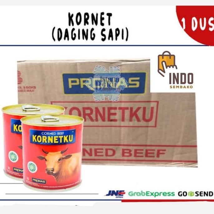 Kornetku Pronas 340g isi 24 kaleng dus / Kornetku Corned beef dus 24 x 340g / Makanan Kaleng LM
