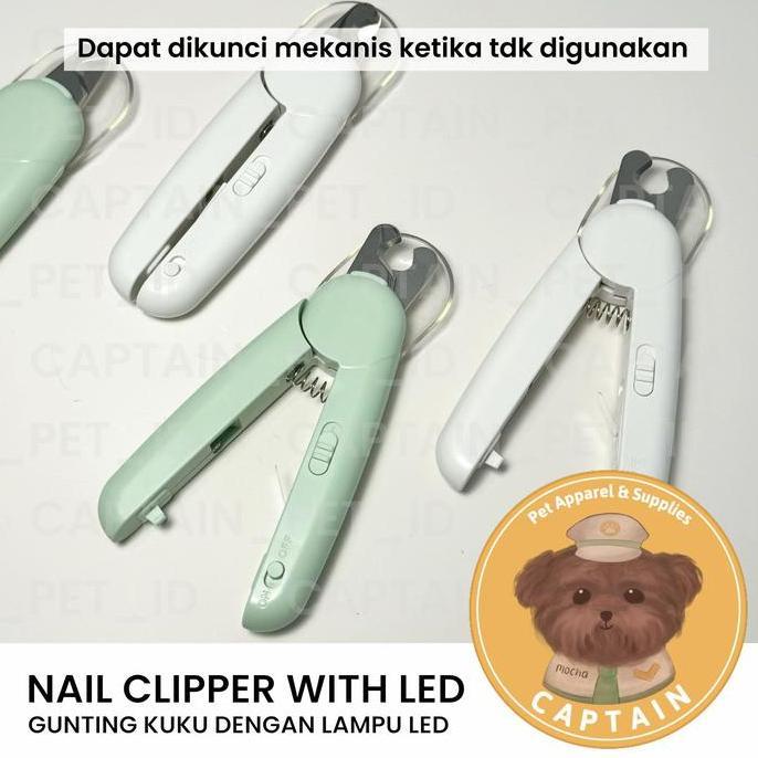 GUNTING KUKU DENGAN LAMPU LED NAIL TRIMMER ANJING KUCING Terlaris