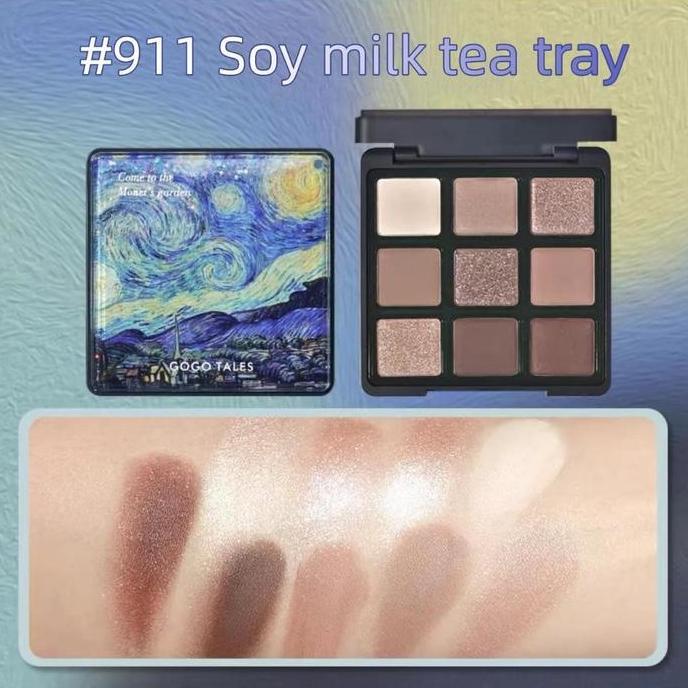 Hijume- Palet Eyeshadow Gogo Tales Secret Garden Van Gogh Dengan 9 Warna Terinspirasi Dari Lukisan V