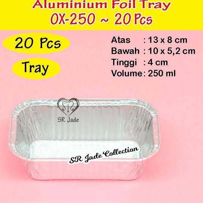 Xfood- Aluminium Foil Tray Ox250 Aluminium Foil Cup Ox 250 Ox-250 Tutup Mika