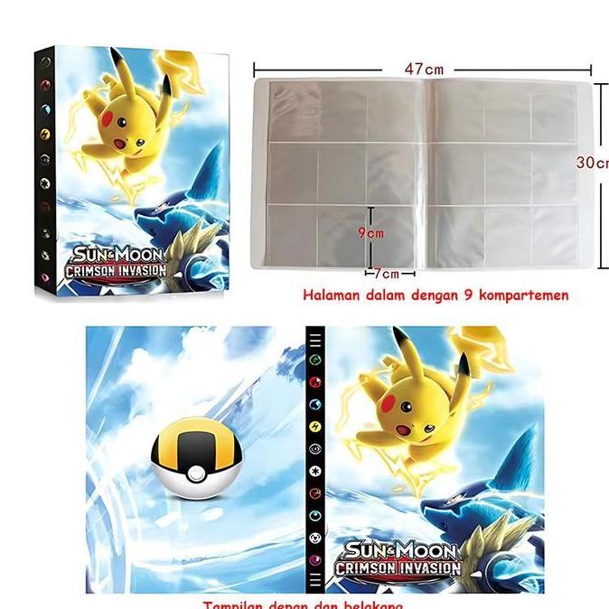 Presa- 240/432 Pcs Kartu Pokemon Album/Album Pokemon Boboiboy Book Koleksi Book Pokemon Holder Album