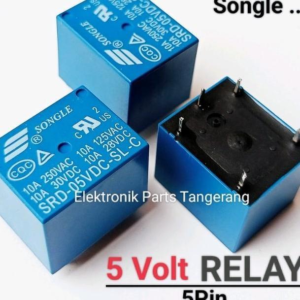 Relay Songle 5 Volt 5 Pin Relay 5Volt 5Pin Relay Songle 5V 5 Kaki Relay 5V 5 Kaki Relay 5V 5Pin Read