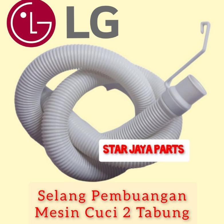 PROMO TERBARU Selang Pembuangan Mesin Cuci LG 2 Tabung Abu-Abu