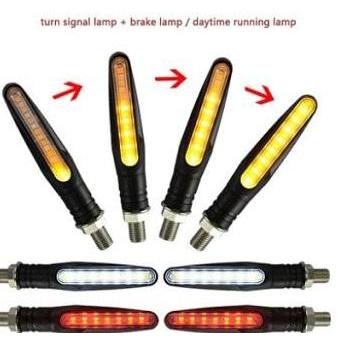 Lampu DRL Senja Strobo sein sen LED motor Universal Flowing Berjalan