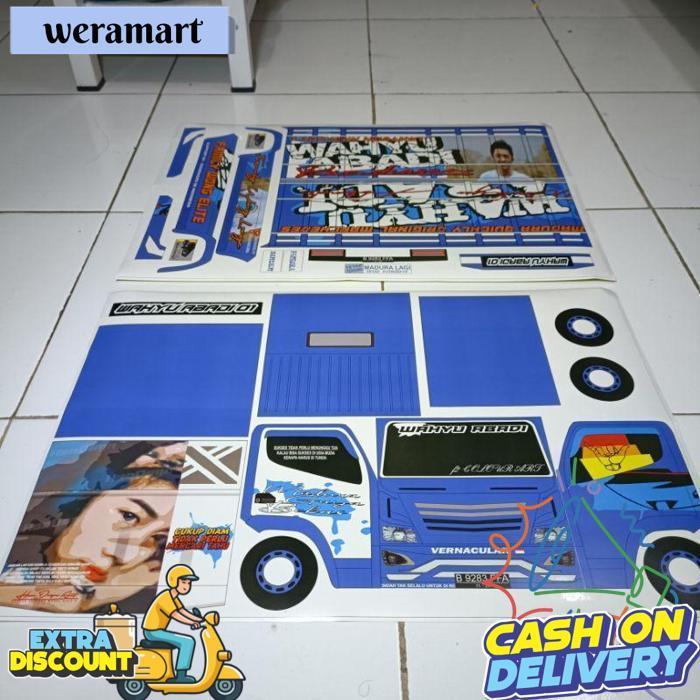 Pola Stiker Miniatur Truk Oleng Ukuran 48Cm