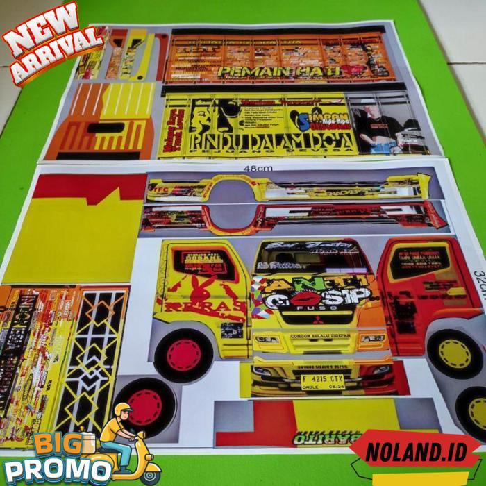 Stiker Truk Oleng Pola Miniatur Mobilan Anti Gosip Trending Topic Ukuran Besar