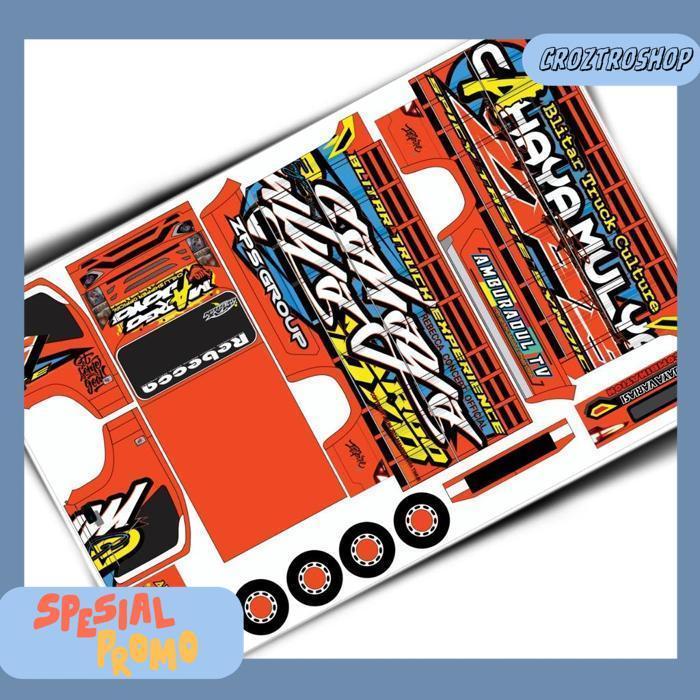 Stiker Pola Papercraft Truk Oleng