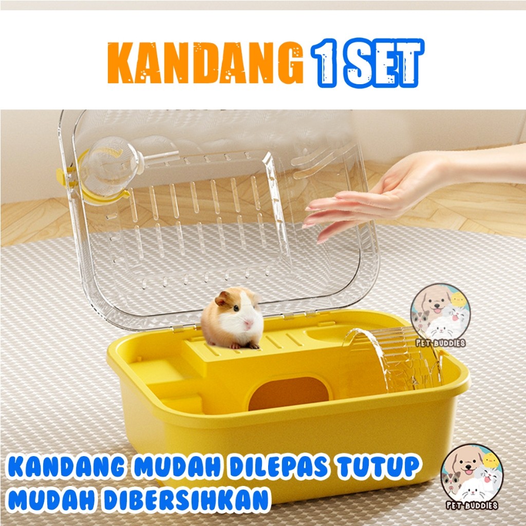 PAKET Kandang Hamster 1 set JUMBO / Kandang Hamster / Box Hamster / Pet Travel / Pet Cage