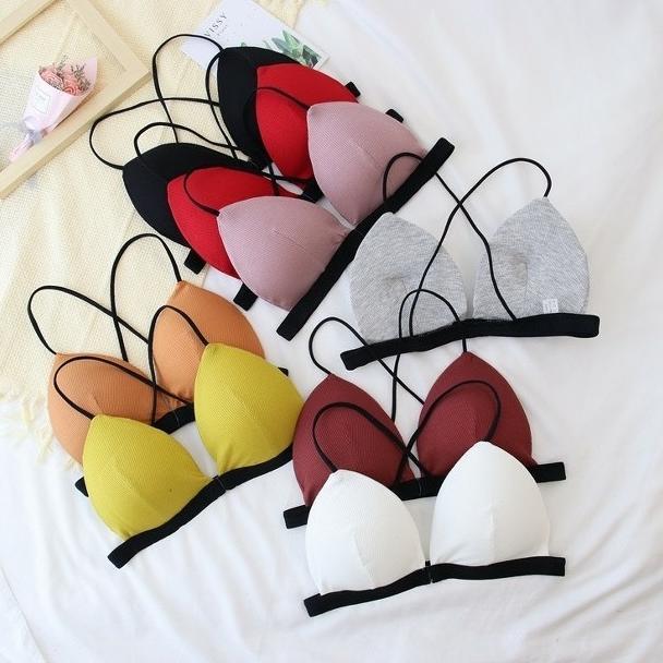 Garansi 266 Bra Kancing Depan Tanpa Kawat Wanita Beha Perempuan Cup A Ab B Front Open Kait Dinas Sek