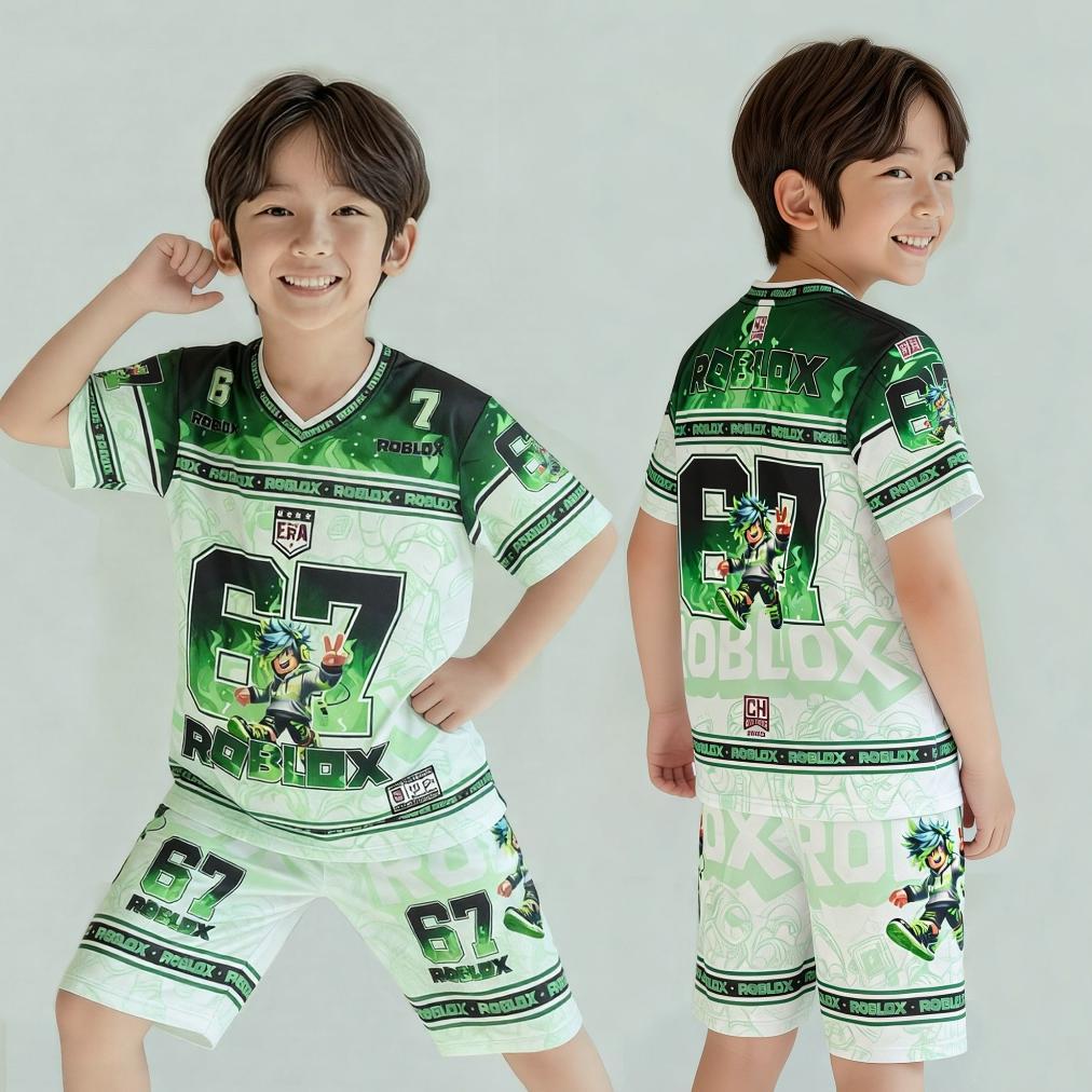 recommended set jersey anak perempuan dan laki baju celana roblox buat anak 3-13 tahun