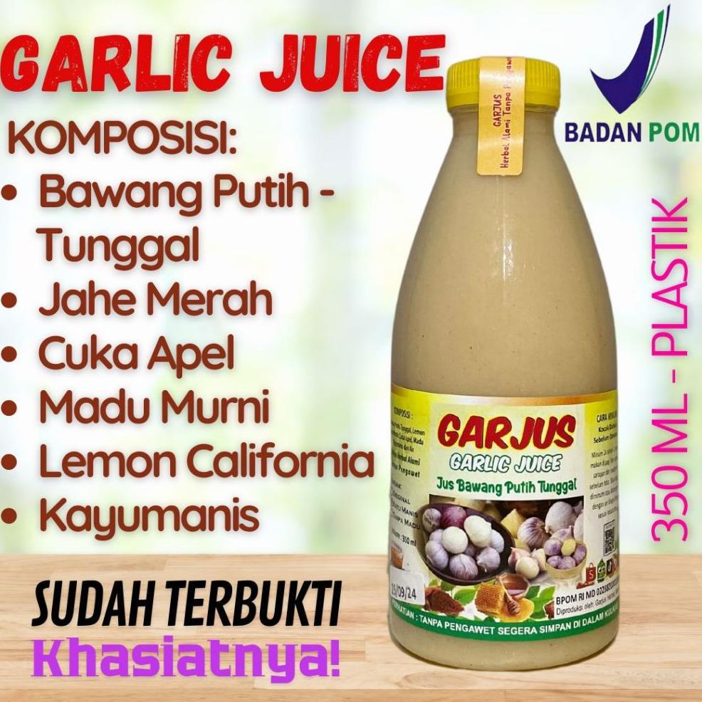Jus Bawang Putih Tunggal, Lemon California, Cuka Apel, Jahe Merah, Madu Murni Dan Kayu Manis - Detox