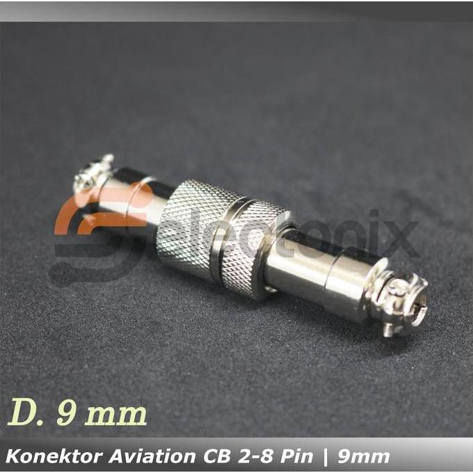 Konektor Aviation Sambungan CB 2 - 8 Pin | 9mm