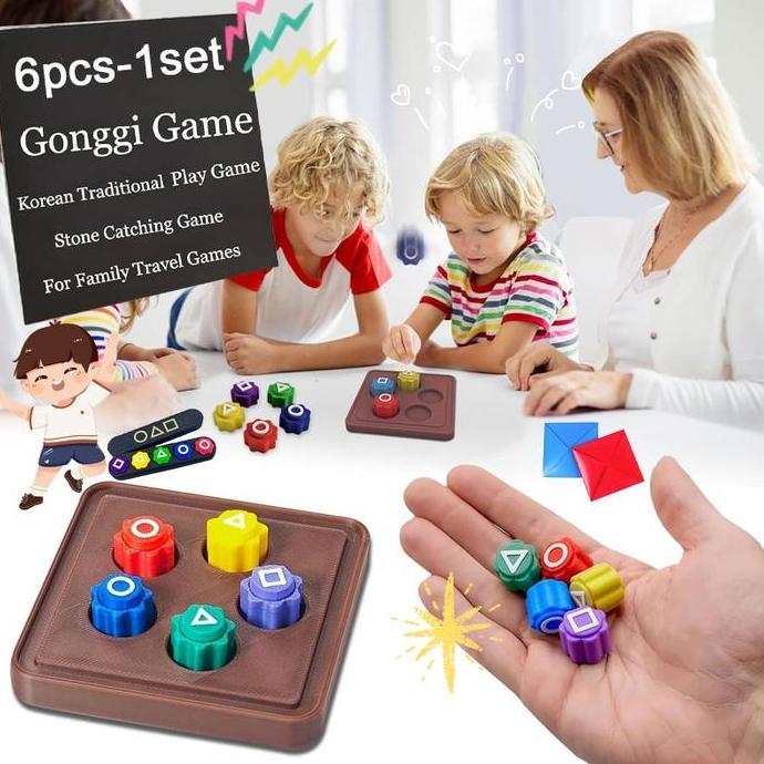1set Mainan Squid Game 2 Board Game Anak Khas Korea