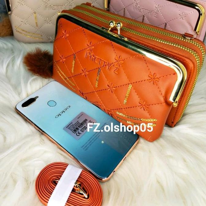 Dompet Wanita Dompet Hp Behel Tidur Resleting 2 / Tas Hp Slempang Premium Uang