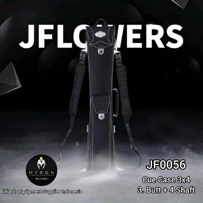 Jflowers Cue Case JF0056~Tas Billiard Jflowers 3x4~3 Butt + 4 Shaft
