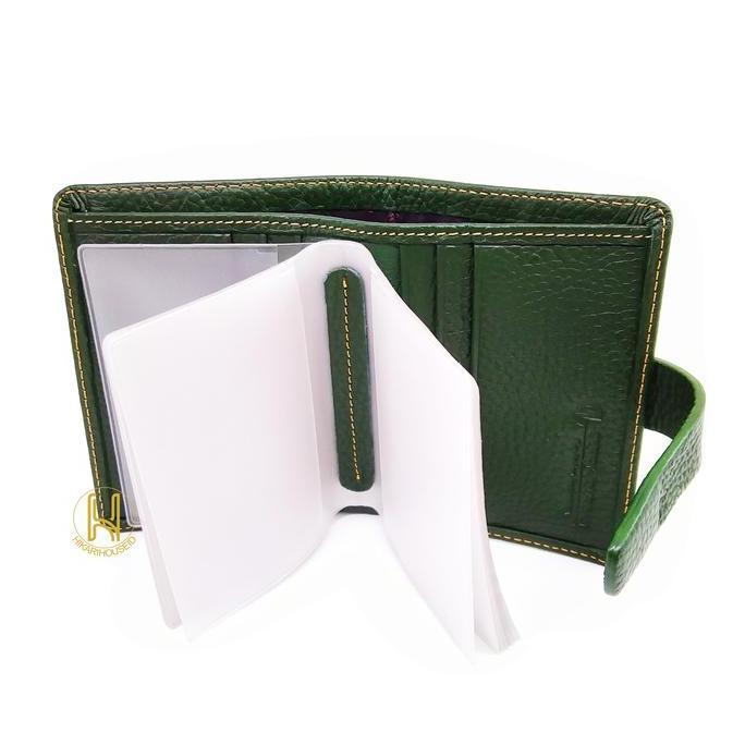 Sale Dompet Kartu Album Kulit Asli - Dompet Wanita Minimalis - Cerry Jourdan - Hitam - Hijau - Biru 