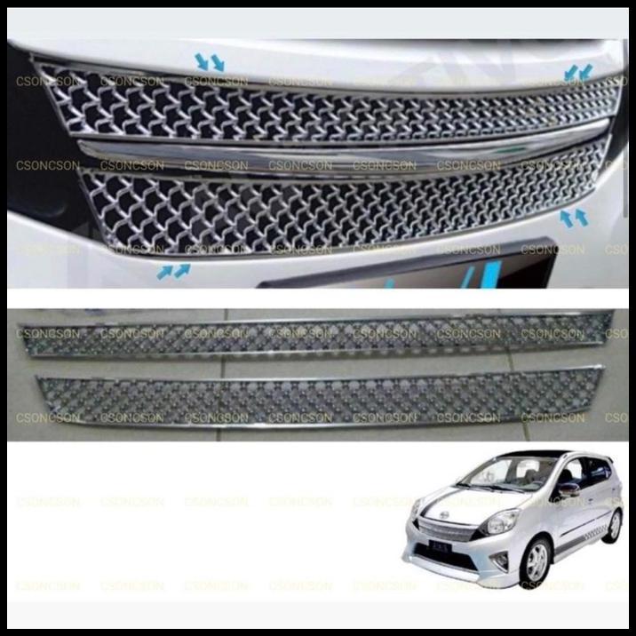 TERBARU GRILL DEPAN BUMPER AGYA 2013 2016 FRONT BENTLEY CHROME 