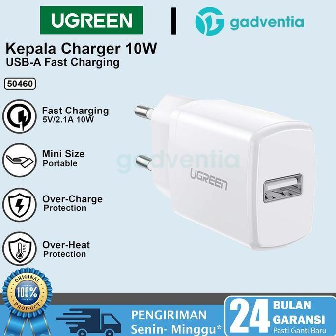 Ugreen Adaptor Usb Kepala Charger 2.1A 10W 18W Iphone 7 8 Xs Vivo Oppo Terbaru 
