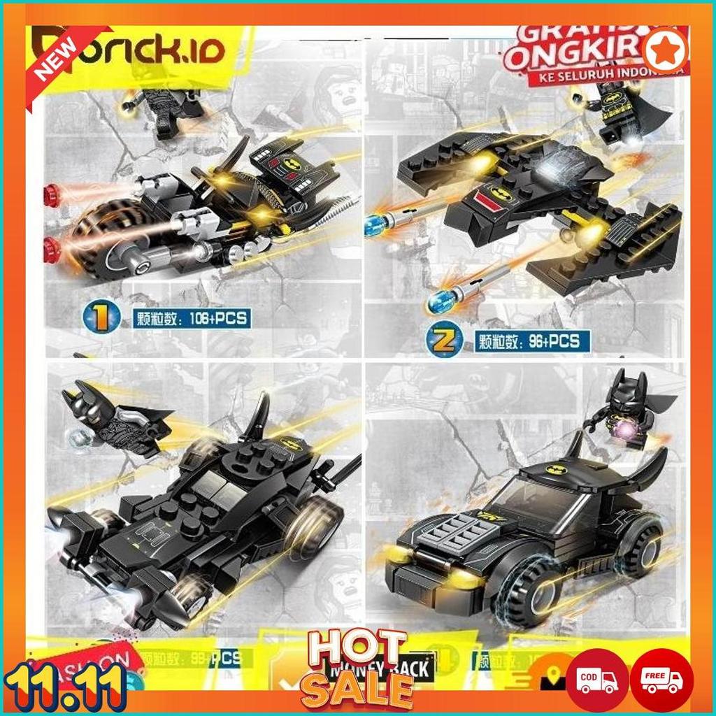 Mainan Batman Superhero Merakit Mobil Dan Figure Avengers Bricks Batman Blok Mobil Batmobile [A4]