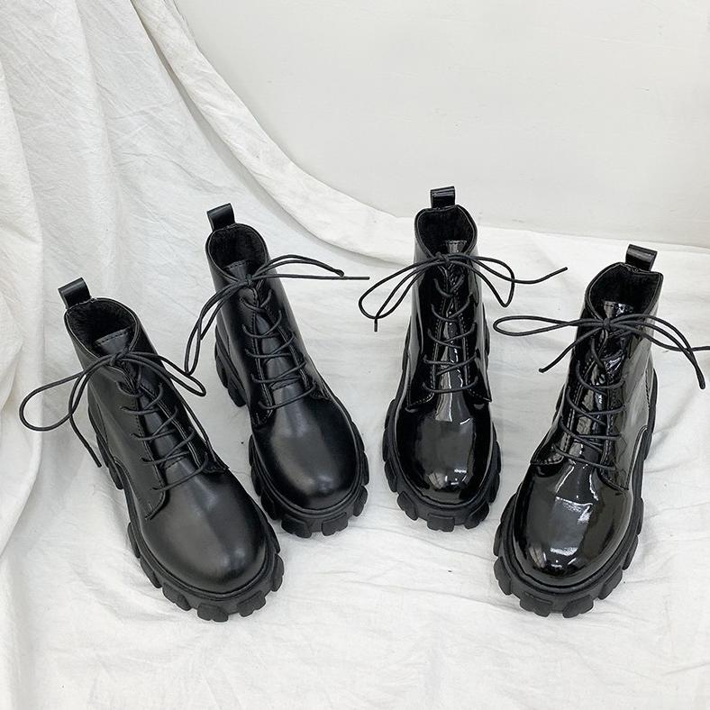hot sepatu boots weges flat wanita premium sepatu boots wanita gaya kekinian sepatu oxford sepatu lo