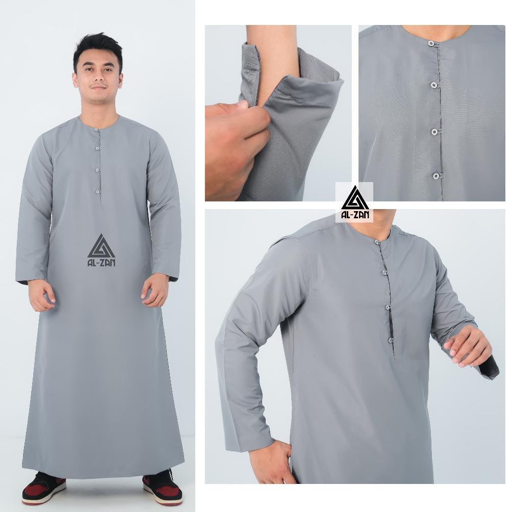 exclusive gamis pria slimfit jubah pria jubbah polos kancing kotak jubah gamis muslim pria model ter