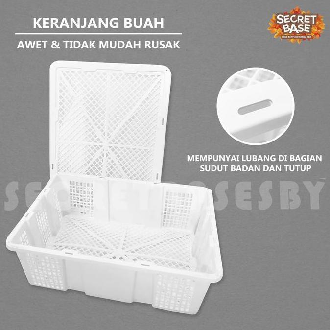 [COD] KERANJANG BUAH - Kondisi Baru / Keranjang Parcel / Keranjang Serbaguna Plastik Putih AS