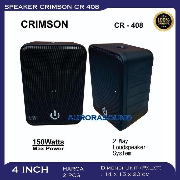 TERLARIS SPEAKER CRIMSON CR 4 SEPASANG SPEAKER MONITOR PASIF 4 INCH ORINAL