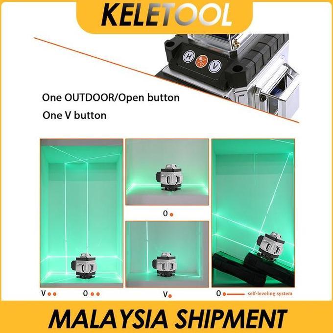 DUDLEY 4d 16 line waterpass laser bangunan level leser bangunan keramik timbangan alat tukang meter 