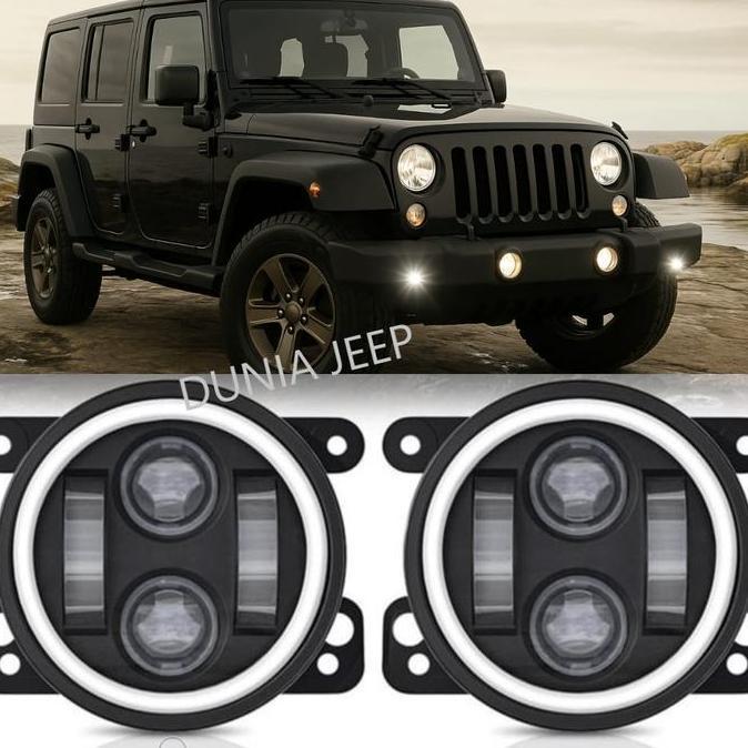 Fog Lamp Lampu Kabut Led Angle Eye Jw Speaker Jeep Rubicon Jk Diskon