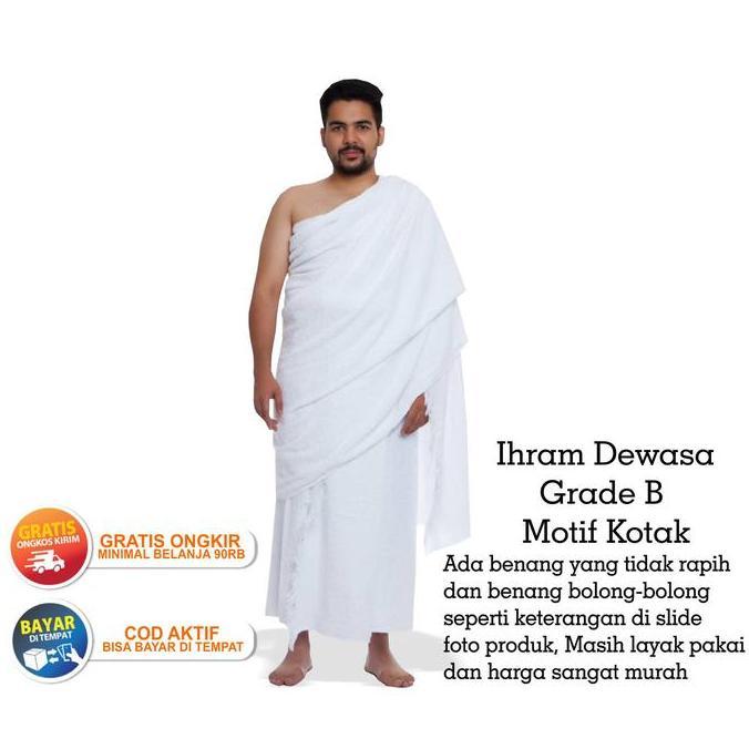 Baju Ihram Pria Dewasa Grade B Kain Ihram Dewasa Tebal Kain Ihrom Dewasa