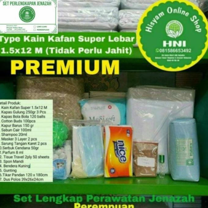 Set Lengkap Perawatan Jenazah |Kain Kafan Premium| Perempuan