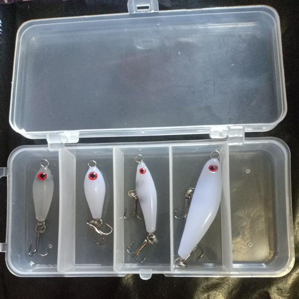 1set 4pcs Umpan lure Hampala, Sangat cocok untuk mancing casting ikan hampala dan ditambah box lure 