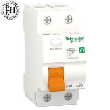 ELCB RCCB Anti Kontak Schneider DOMAE 2P 1P+N 1P + N 63A 30mA ORIGINAL