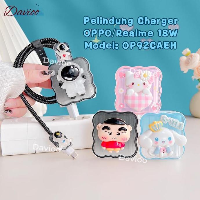 Pelindung Charger FOR OPPO/REALME 18W | Set 5 Item Paket Cover Pelindung Kabel Kepala Charger Untuk 