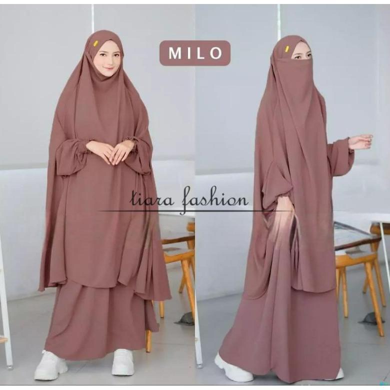 HEMAT FRENCH KHIMAR SET GAMIS CRINKLE FLOWY ADEM