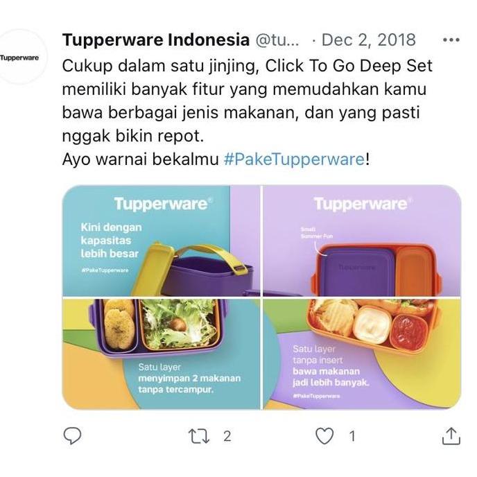 TERLARIS RANTANG SUSUN TUPPERWARE CLICK TO GO DEEP