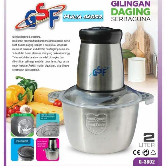 BEBAS ONGKIR - Food Chopper Stainless Gsf Chopper Gsf