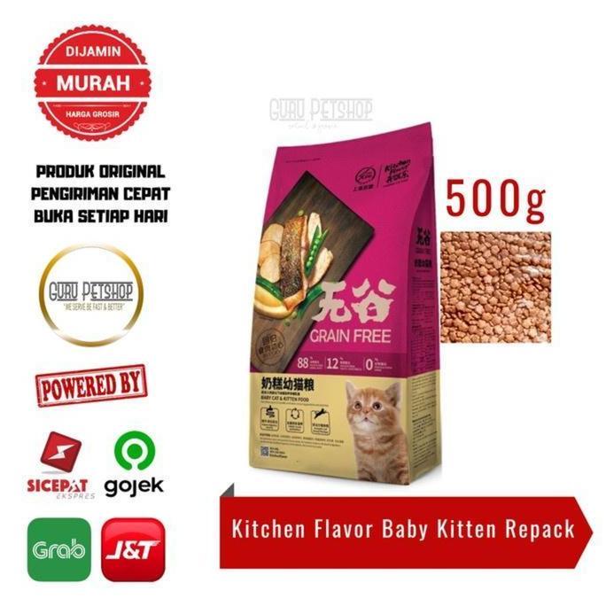Promo Kitchen Flavor Grain Free Baby Cat Kitten 500g Kitchen Flavor Kitten Diskon