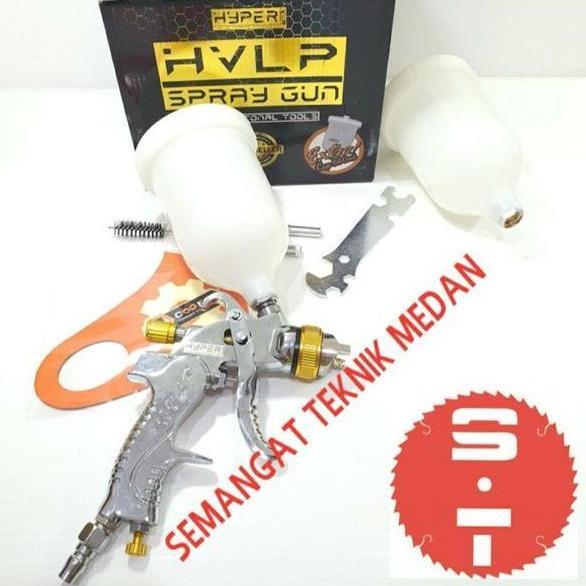 SPRAY GUN HVLP SEMPROTAN ANGIN CAT TABUNG ATAS 600cc HVLP HYPER COOFIX