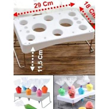 BEBAS ONGKIR - Meja Piping Folding Cake Piping Bag Pastry Bag Stand Piping Bag Holder
