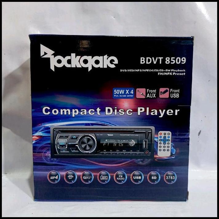GRATIS ONGKIR SINGLE DVD ROCKGATE BDVT 8509 TAPE MOBIL BLUETOOTH ROCKQATE 