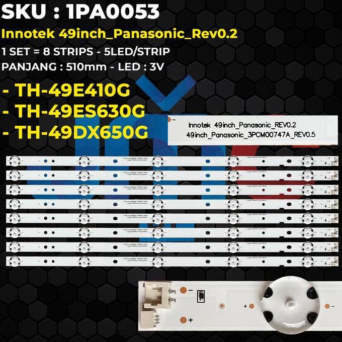 TERLARIS BACKLHT TV 49 INCH TH-49E410G TH-49ES630G TH-49DX650G