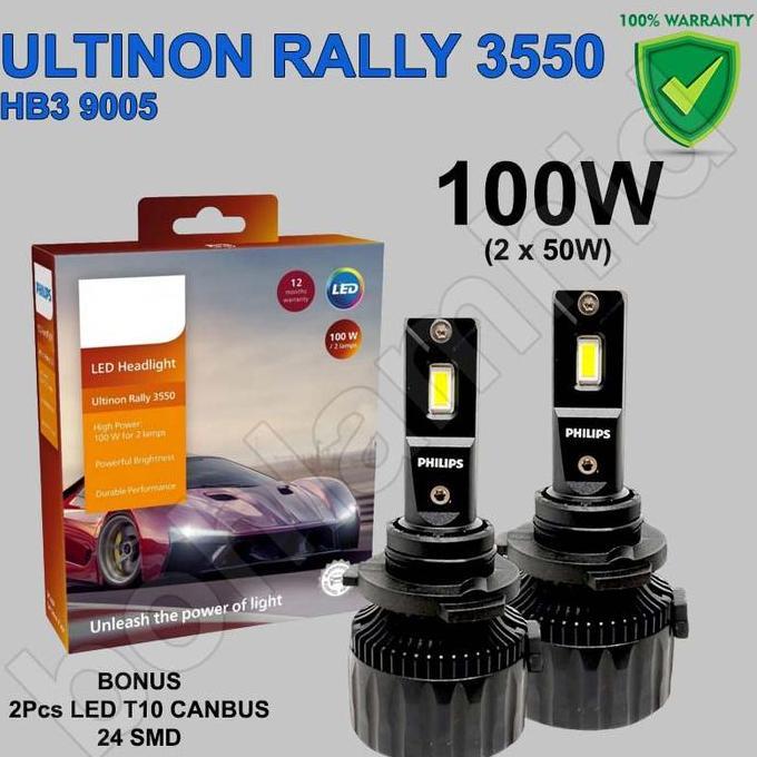 Larissagalllery - Lampu Led Mobil Hb3 9005 Hb4 9006 Ultinon Rally 100W 9000 Lumen Headlamp High Beam