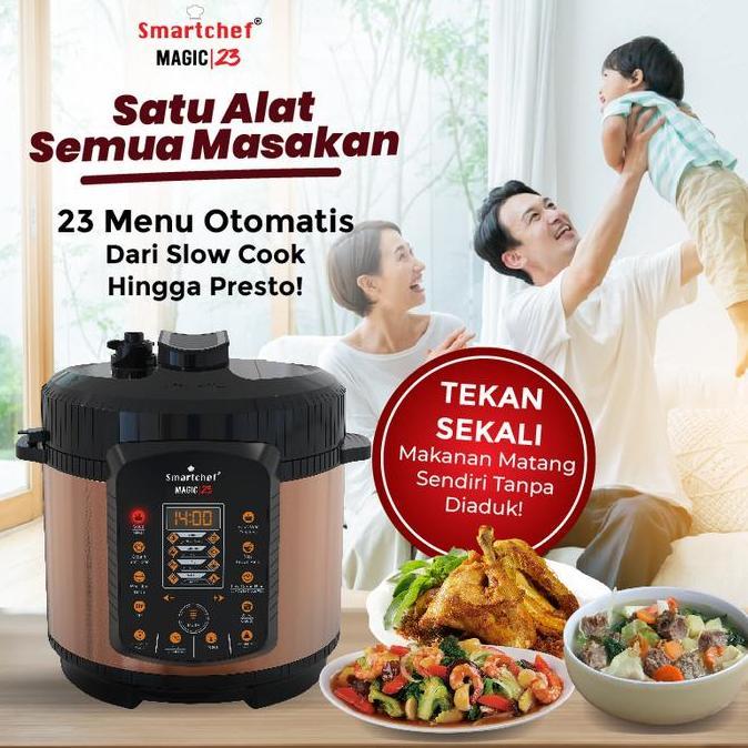 SMART CHEF Low carbo slow cooker pressure cooker Multicooker listrik garansi resmi