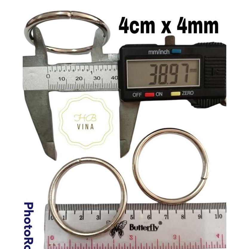 New 60pcs ring bulat tas 4cm / ring O besi 4cm x 4mm