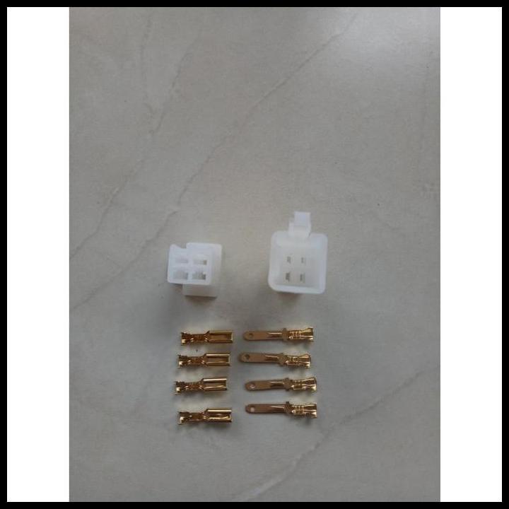 DISKON SOCKET KABEL 4 PIN SKUN KECIL PUTIH / SOKET KABEL 4 PIN SKUN KECIL 