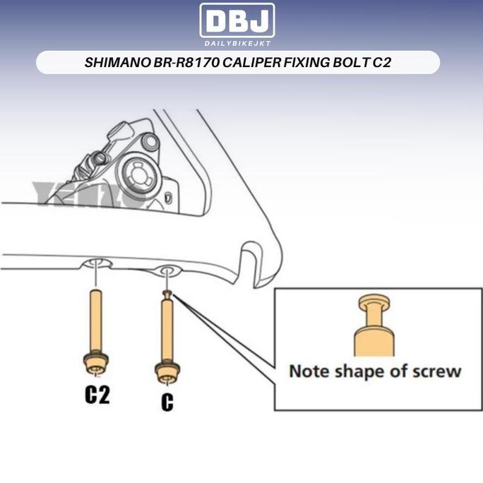 SHIMANO BR-R8170 Caliper Fixing Bolt C2 15mm - Component Shimano - Baut Caliper