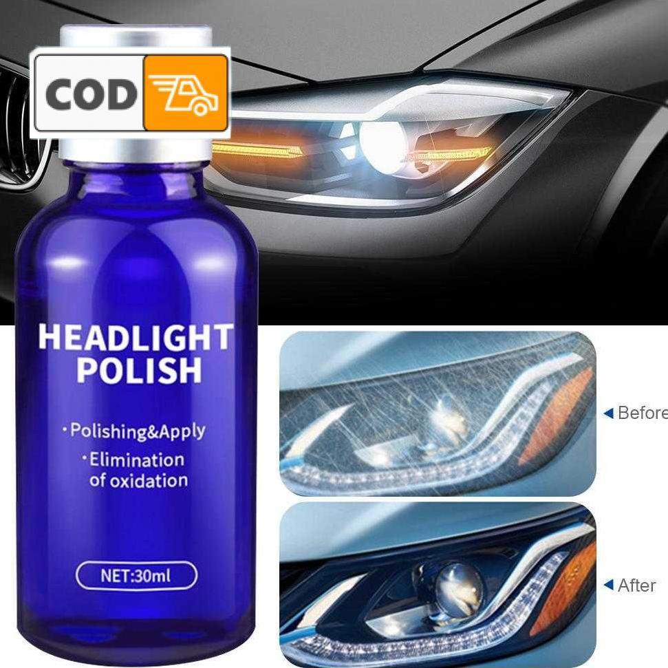 NEW Cairan Pemutih Kaca Lampu Mobil Buram Kuning Pembersih Anti Gores Headlight Headlamp Instan Repa